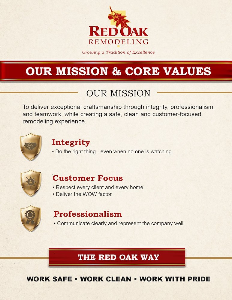 Red oak mission and values